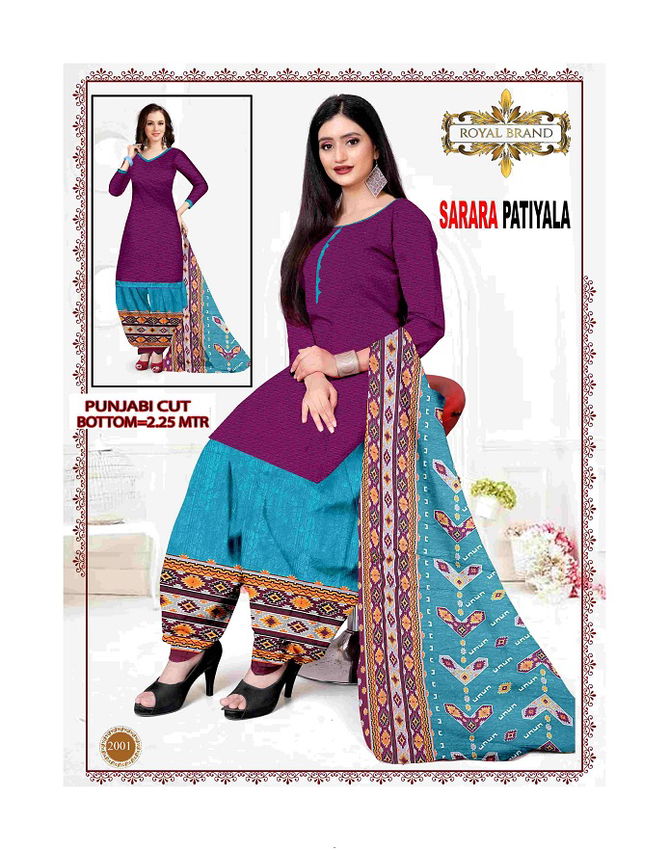 Royal Sarara Patiyala 1 Indo Casual Daily Wear Printed Cotton Dress Material Collection